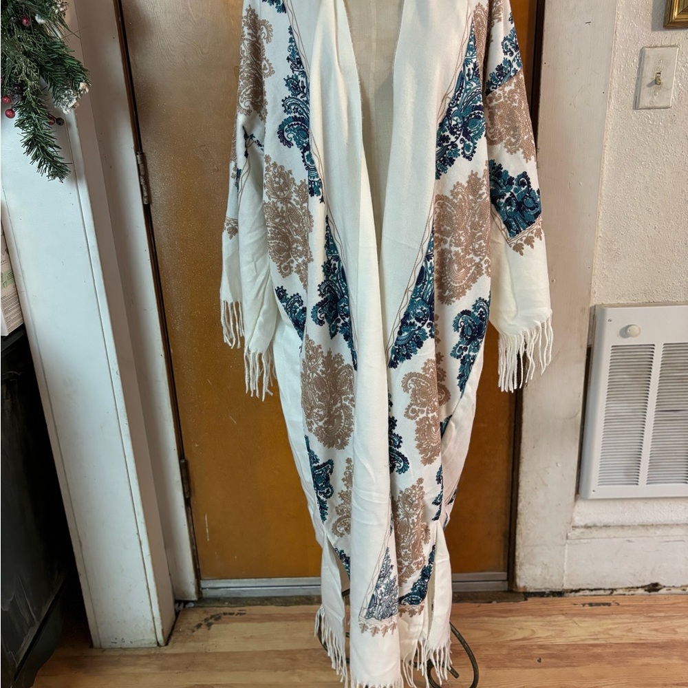 Bundle for @Strouart Winter Wool Kimono Duster Cardigan Embroidered - Picture 4 of 13